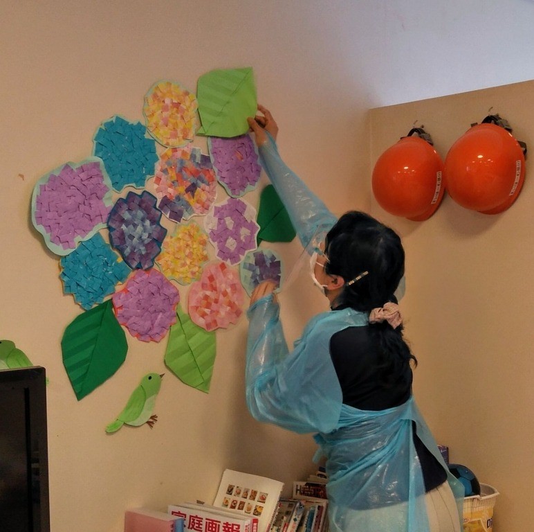 利用者さんとの合作芸術作品/看護小規模多機能型居宅介護